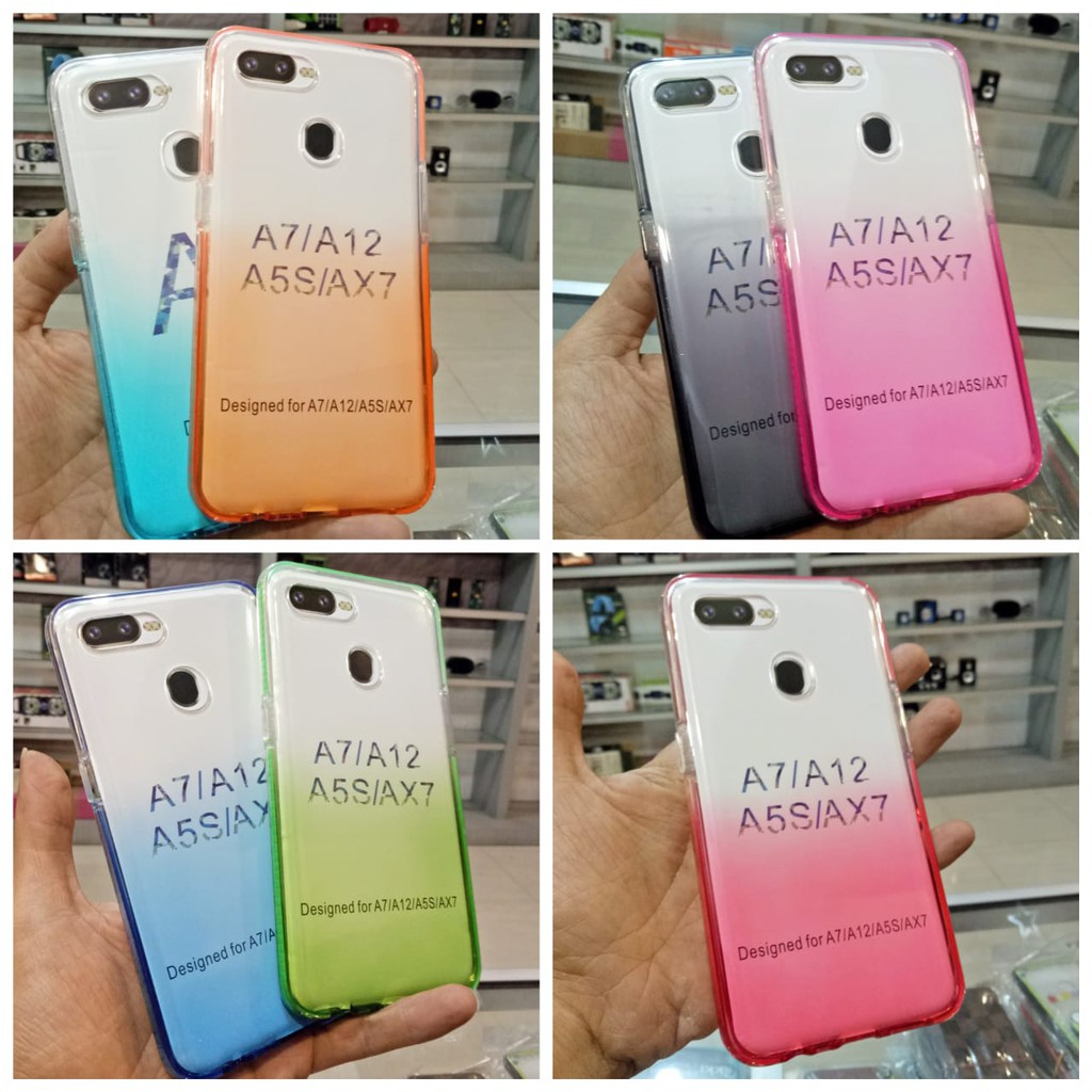 Soft Case Oppo A5s A7 A12 Ombre Inspire Double Color Super Cakep