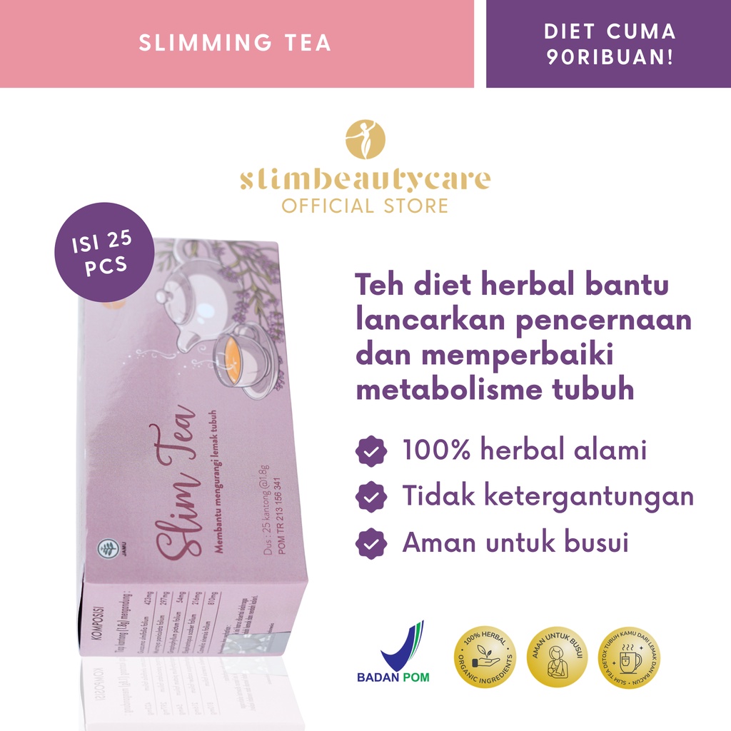 SLIM TEA BY SLIMBEAUTYCARE (TEH PELANGSING / SSLIMMING) BPOM HALAL BUSUI FRIENDLY