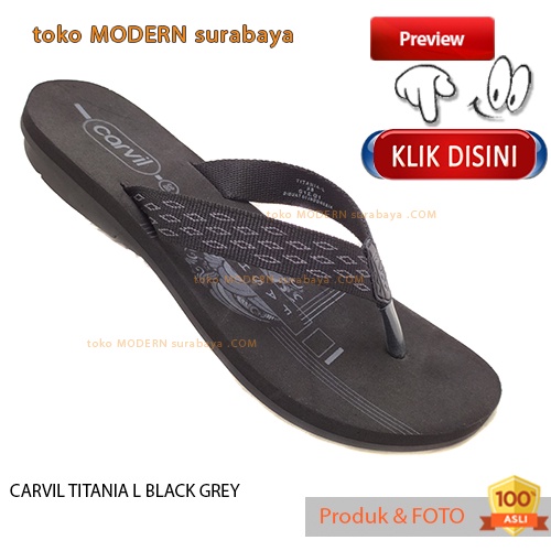 Sandal wanita casual jepit spons printing CARVIL TITANIA