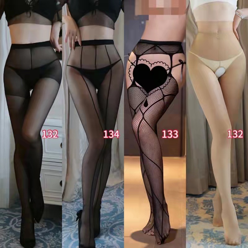 Stocking Sexy Wanita / Stocking Sexy Lingerie Wanita Sexy Crotchless Import 132/133/134