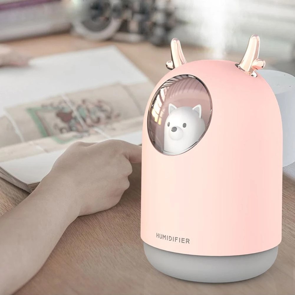 Humidifier Diffuser Aroma Diffuser 300ML Ultrasonic Oil Diffuser Aroma Pengharum Ruangan -Beruang