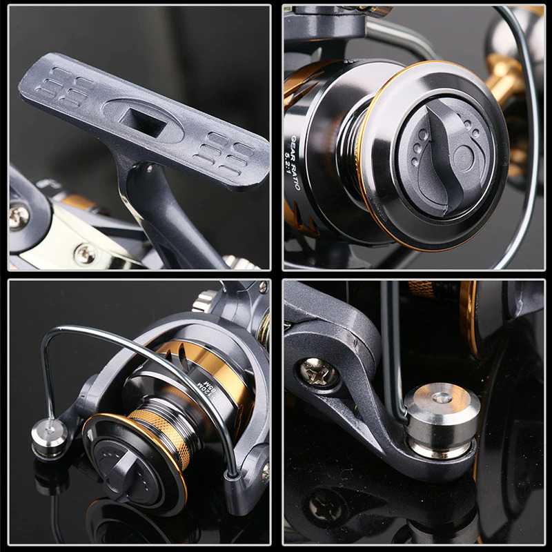 DEUKIO AR2000 Reel Pancing Spinning Fishing Reel 5.2:1 Gear Ratio