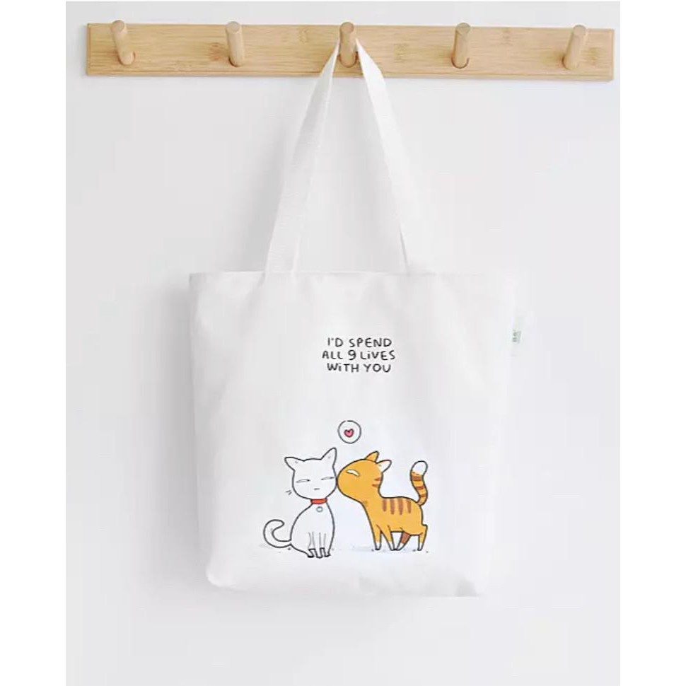 LOVI_ID Meow - Tote Bag Blacu Tas Tote Wanita