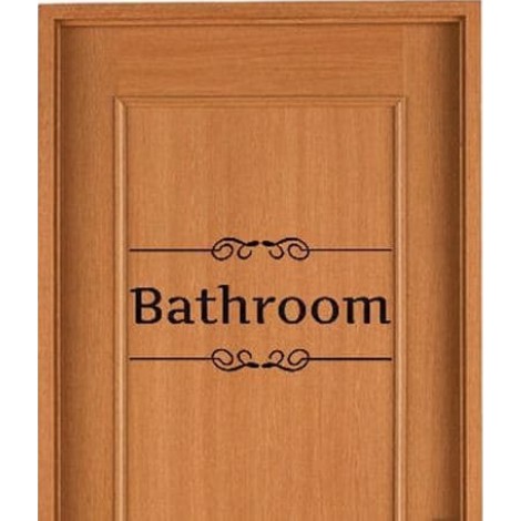 Stiker Toilet Sign Bathroom Tulisan Pintu Kamar Mandi Sticker Kafe