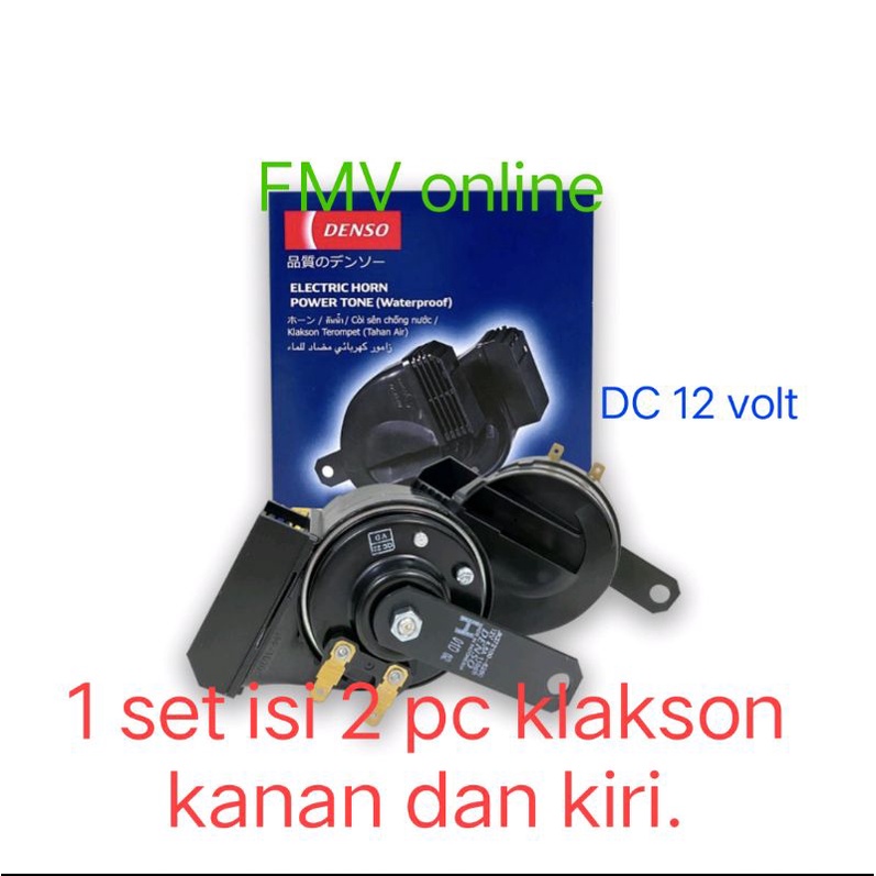 klakson keong double Denso waterproof DC 12 volt