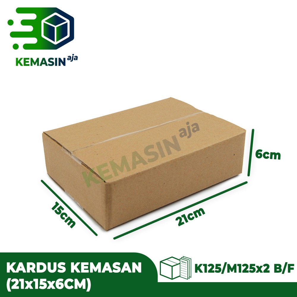 

Box Kardus Polos / Packaging Serbaguna Dimensi 21x15x6 cm