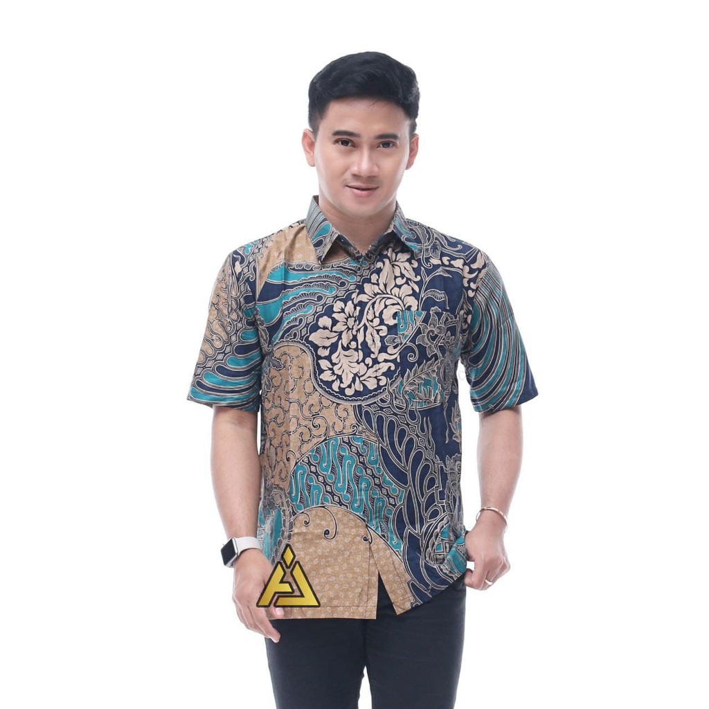 KEMEJA BATIK PRIA LENGAN PENDEK SIZE M L XL XXL MURAH BATIK KEMEJA HEM PRIA SERAGAM PEKALONGAN