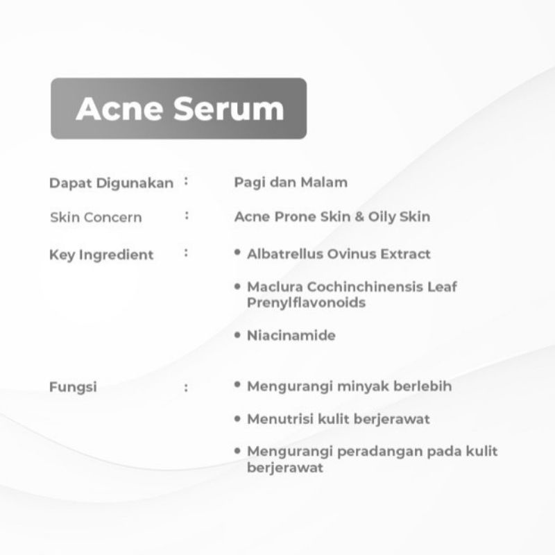 ACNE SERUM BENINGS SKINCARE DR. OKY PRATAMA