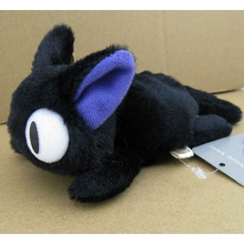 Japanese Anime Kiki Delivery Service Jiji Black Cat Plush Stuffed Doll Toy Cute