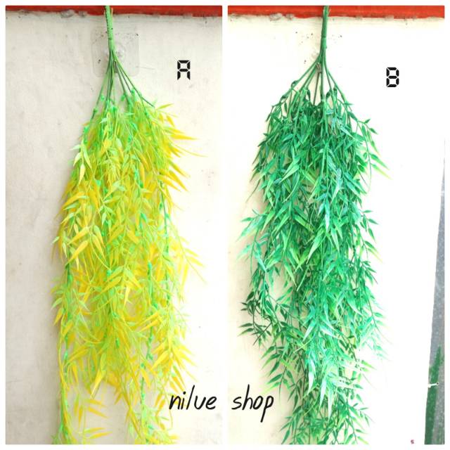 Daun artificial daun rambat plastik daun bambu