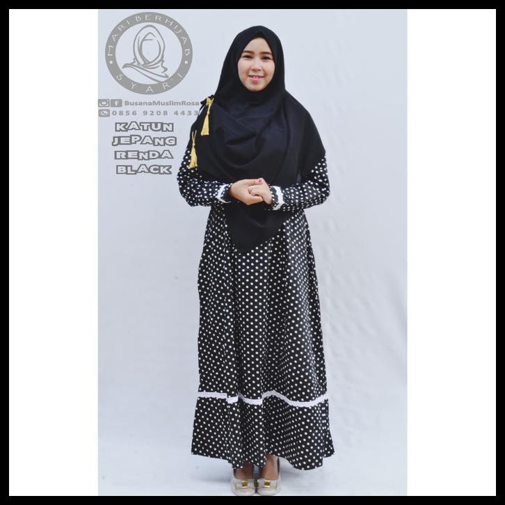 Gamis Katun Jepang Renda Gamis Monalisa Syari