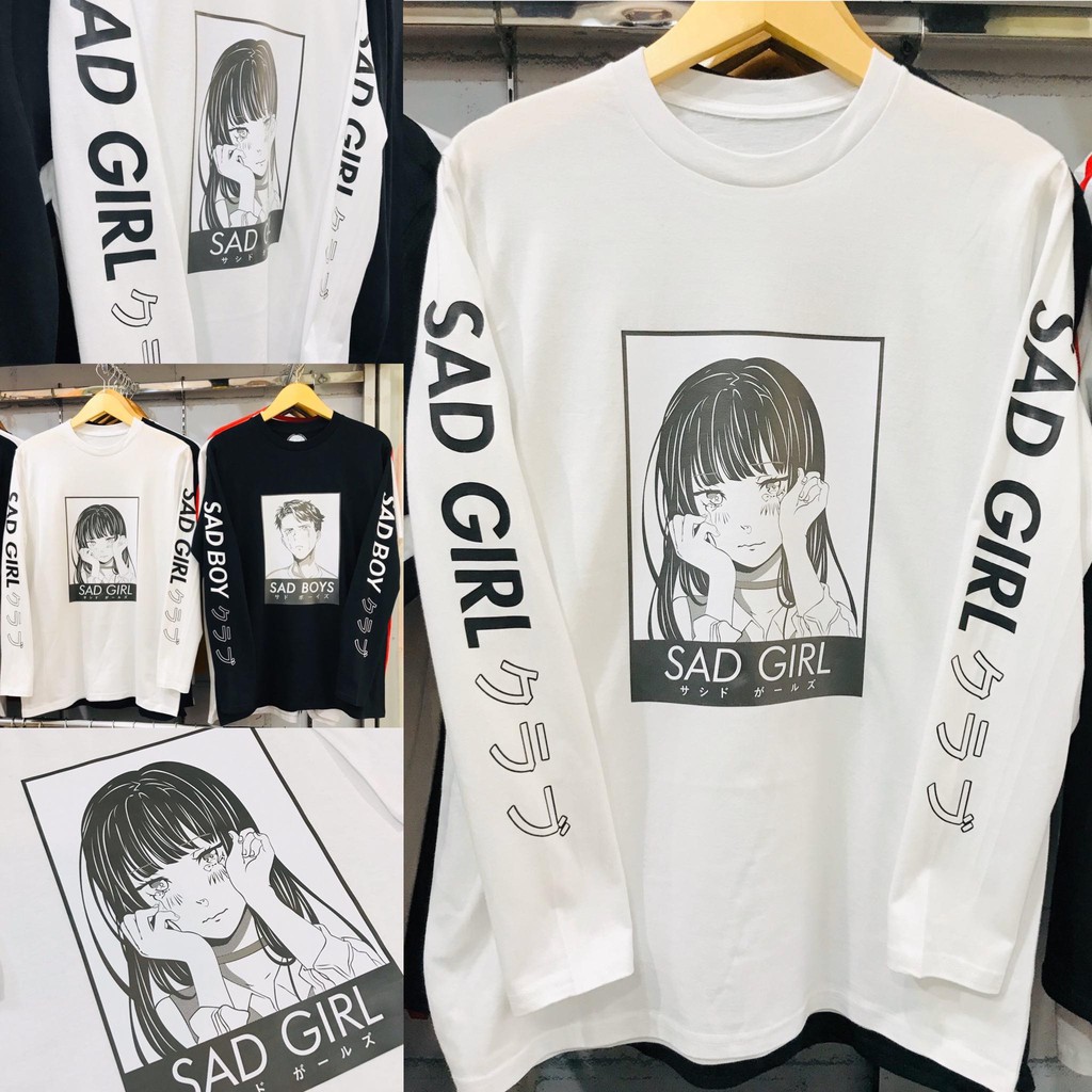 Longsleeve SAD Girl Club White