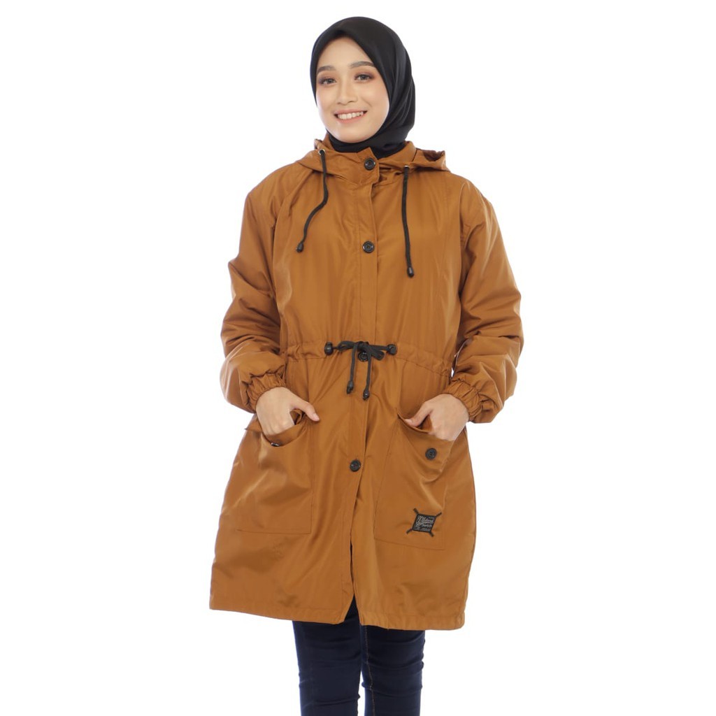 Jaket Parka Wanita Lengan Pajang Lovely Muslimah Hijabers Hoodie Syari A105