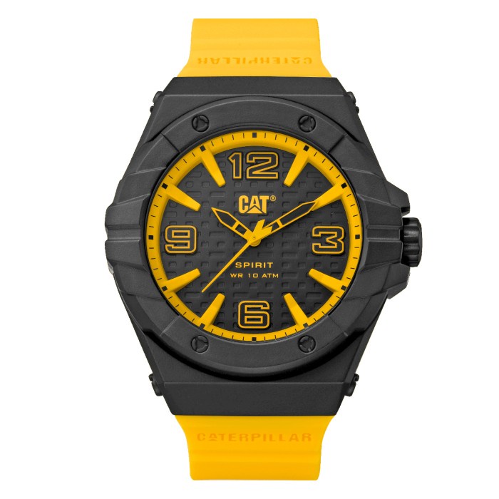 Original Caterpillar CAT LE.111.27.137 - Jam Tangan Pria - Polycarbonate Kuning