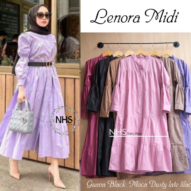 Gamis Zoya  midi dress full kancing midi dress kekinian