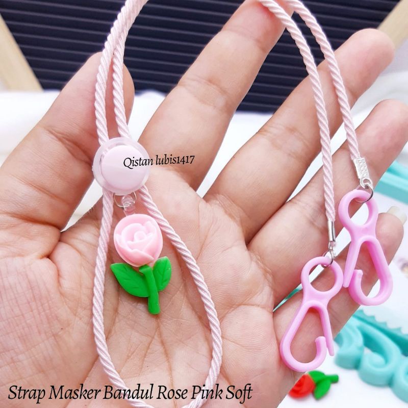 Strap Masker Rose Embos|Bandul Rose|Bandul Melody|Ice Cream Fruit|Strap Masker Clay Angel