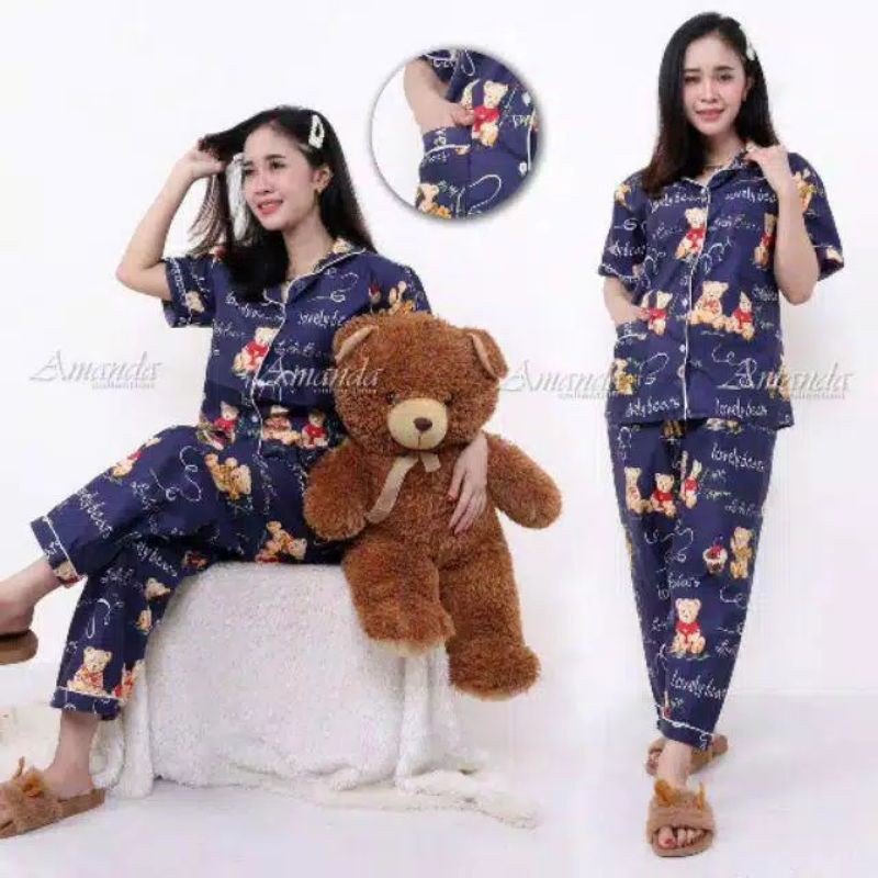 [Fashion Wanita] Baju tidur PIYAMA setelan | oneset | karakter | motif terbaru