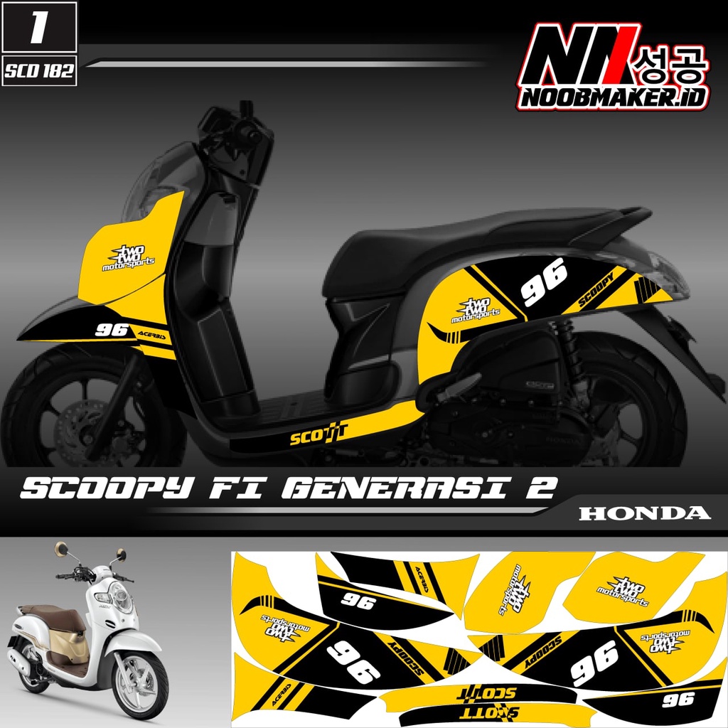 SCD 182 DECAL STICKER SCOOPY FI 2017 2018 2019 2020 SIMPEL
