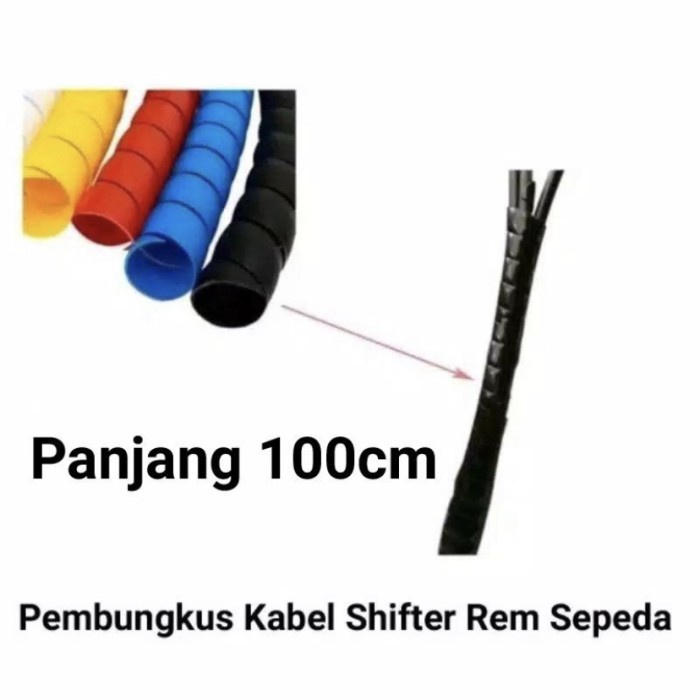 100 cm Spiral Wrap Kabel Rem Sepeda merapikan dan membungkus kabel Rem