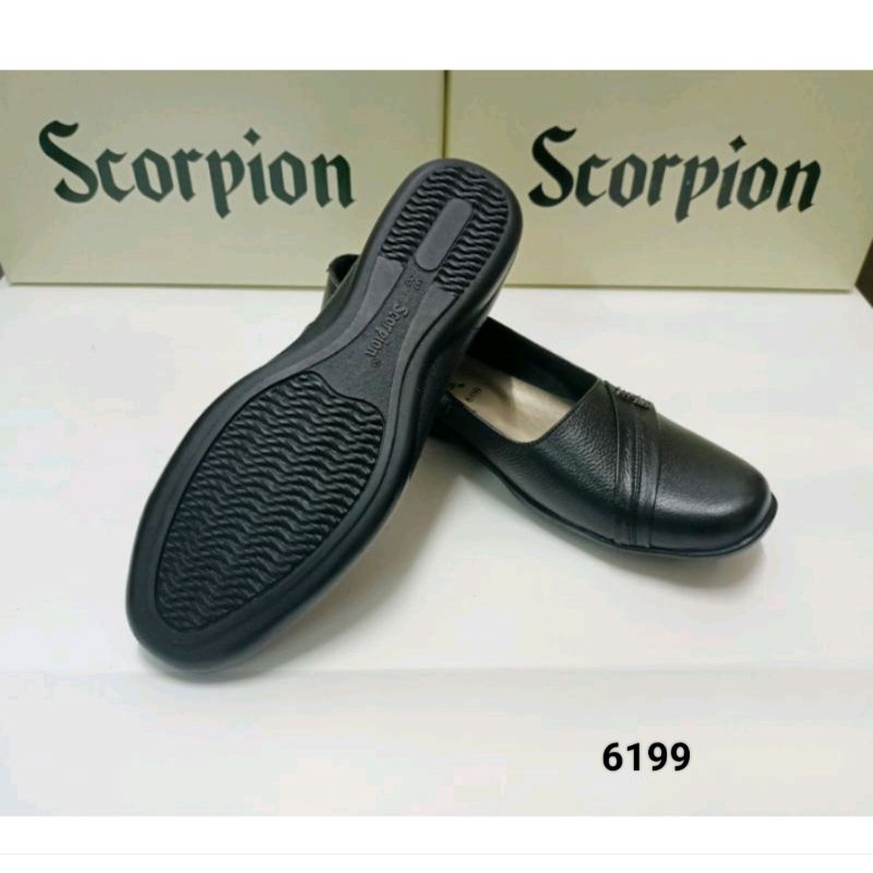 Sepatu Kulit Wanita Scorpion 6097 - Sepatu Heels Kulit - Pantofel Kulit