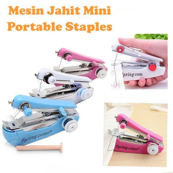 Mesin Jahit Staples Alat Jahit Tangan Mini Portable Model Stapless Tanpa Baterai / Listrik Portabel Sewing Tool