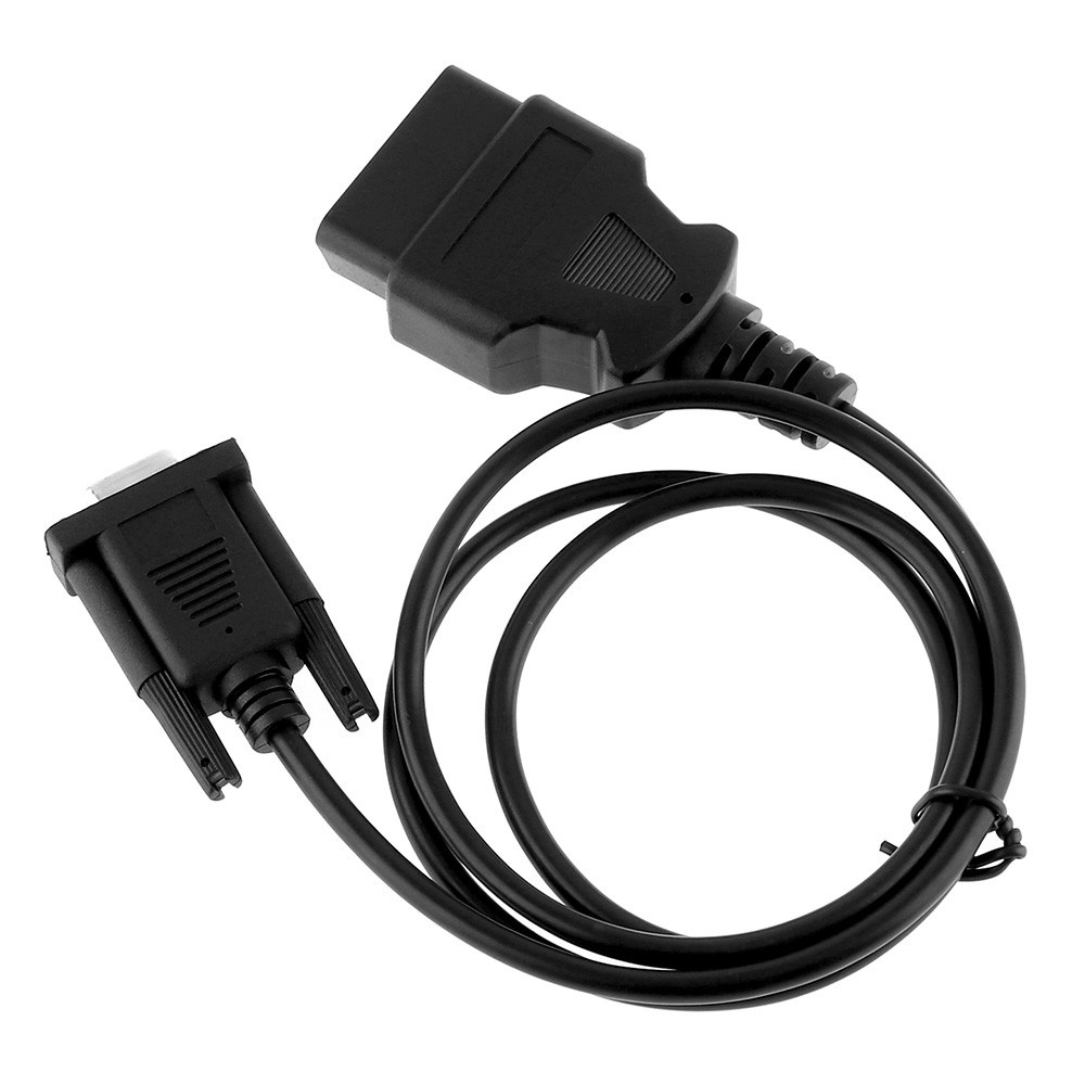 Kabel Adapter Konektor Extension Obd-Ii 16pin Male To Db9 Rs232 Panjang 1m Untuk Diagnostik Mobil