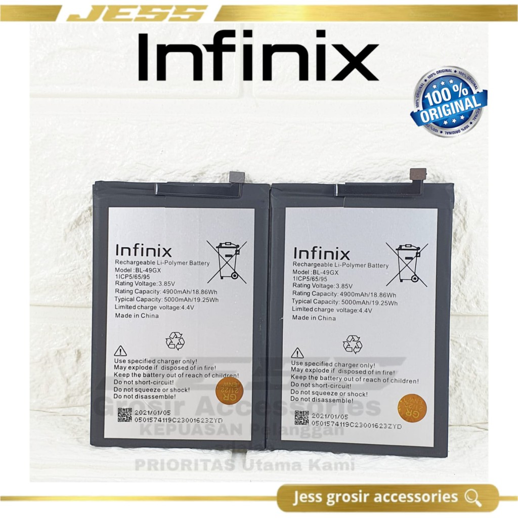 Baterai Battery Original Infinix SMART 5 , X657 , X657B , X657C Kode Batre BL49GX BL-49GX