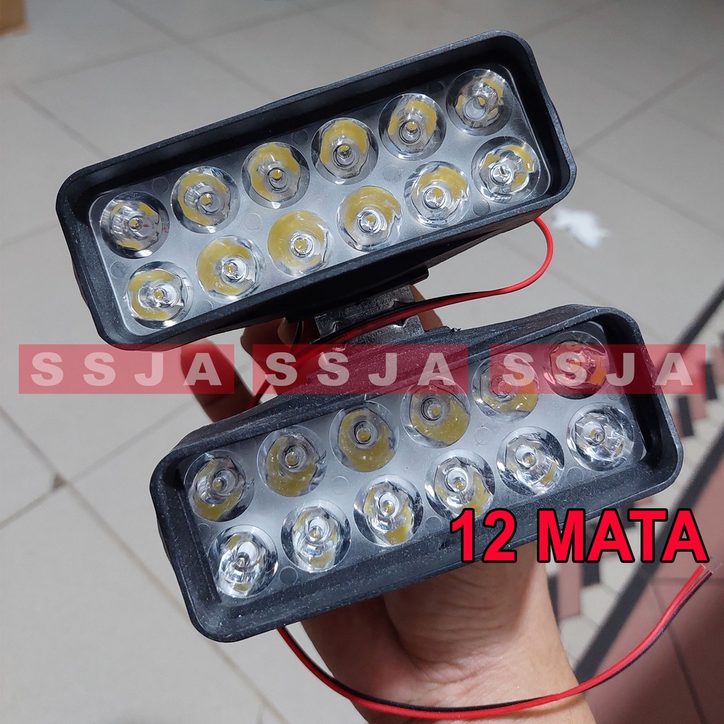 SUPER PROMO-SEPASANG LAMPU TEMBAK MOTOR/LAMPU SOROT MOTOR/LAMPU LED 16 15 12 9 MATA