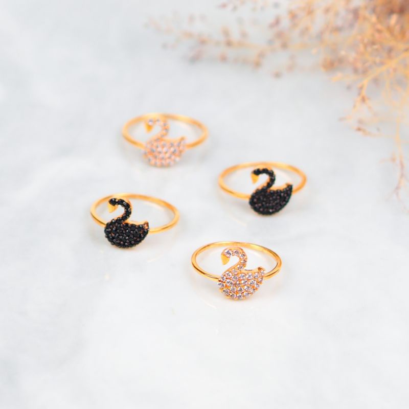 Cincin Emas Swan Minimalis - Toko Emas Gadjah