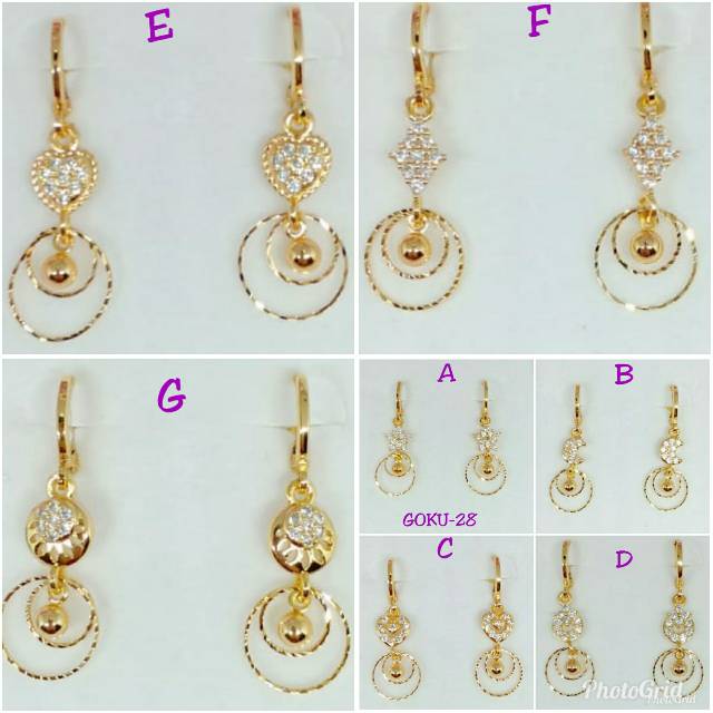 NEW Anting gantung juntai permata zircon ♡ORIBU♡