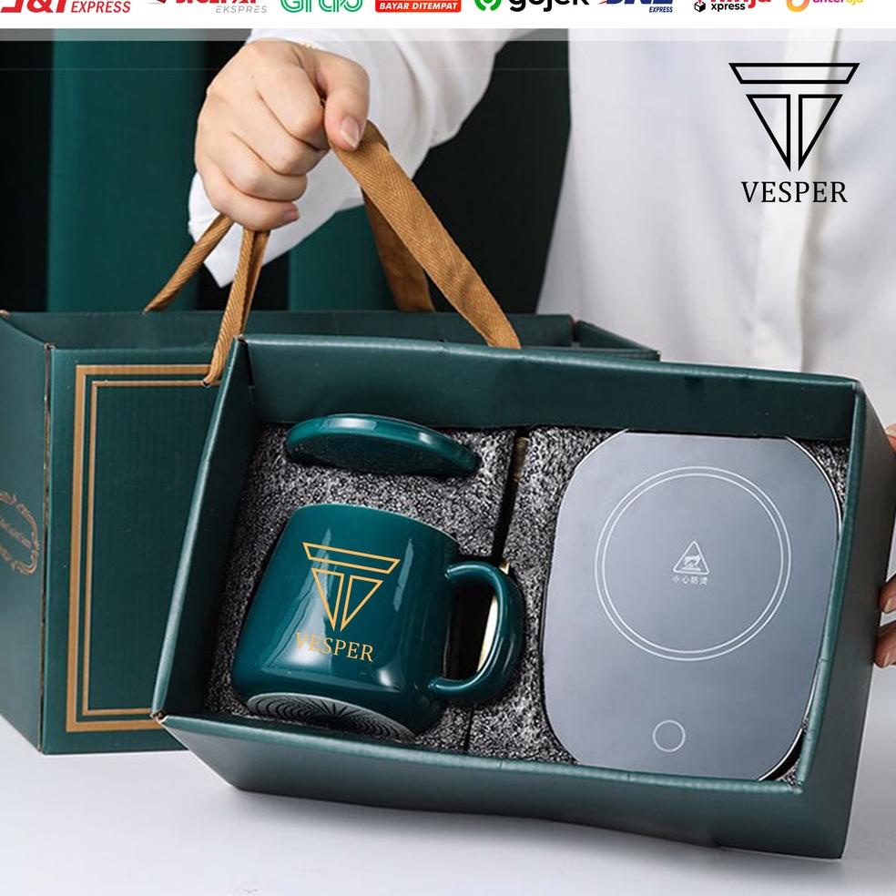 

Modis.. paket hampers warmer cangkir saucer set kemasan gift box / pemanas elektrik portable 8RD