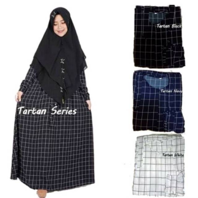 Fourfashion Gamis Tartan Monalisa Maxy Maxmara Maxy Square Kotak Dress Only