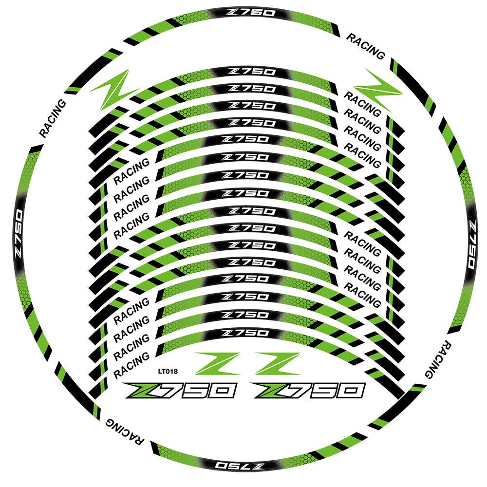 Stiker Reflektif Untuk Pinggiran Velg Motor KAWASAKI Z750 Z750 KAWASAKI Z750