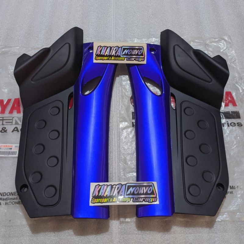 Cover tutup aki kanan kiri nouvo lele biru copotan original yamaha