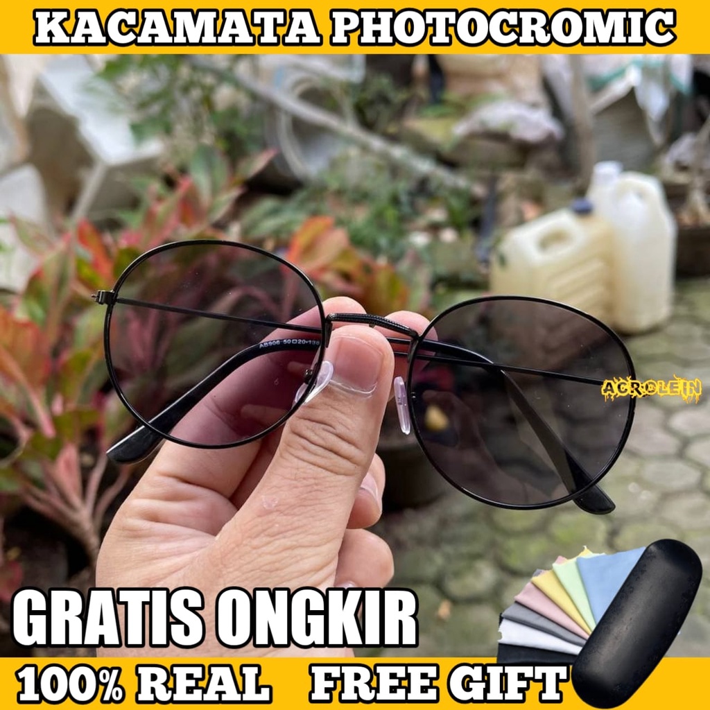 [TERMURAH] Kacamata Photocromic Korea / Anti Radiasi 2 In 1 Potokromik Photochromic Pria Wanita Fotocromic Potocromic