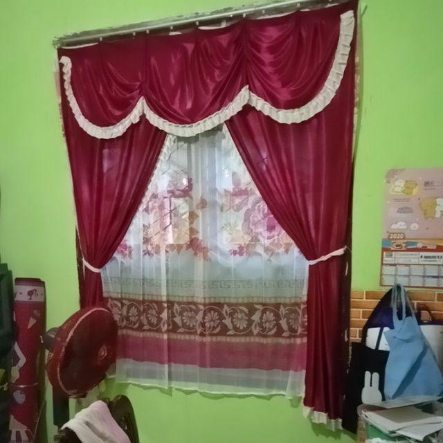Gorden Vitrase Daleman  Tipis Trsanparan Motif Bunga Gorden Siang Gorden Jendela Gorden Pintu  Kamar