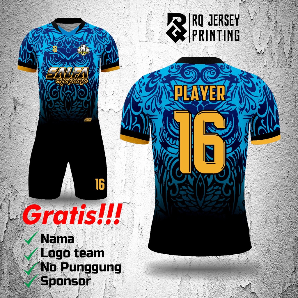 BIKIN 5 GRATIS 1  stelan BAJU+CELANA jersey bola/futsal custom nama,logo,nomor dll fullprint