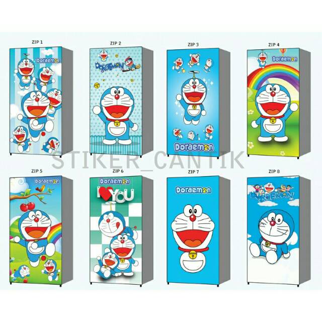 Stiker kulkas 1 pintu "DORAEMON"