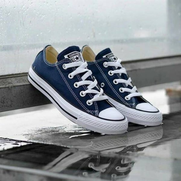 Sepatu Sneakers Classic Pria Converse Sneakers Casual⭐️ Allstar ⭐️ Conve Navy Egret Pendek Low Grade Ori Made In Vietnam Nyaman Gaya 2022 Terbaru (Gratis Ongkir)