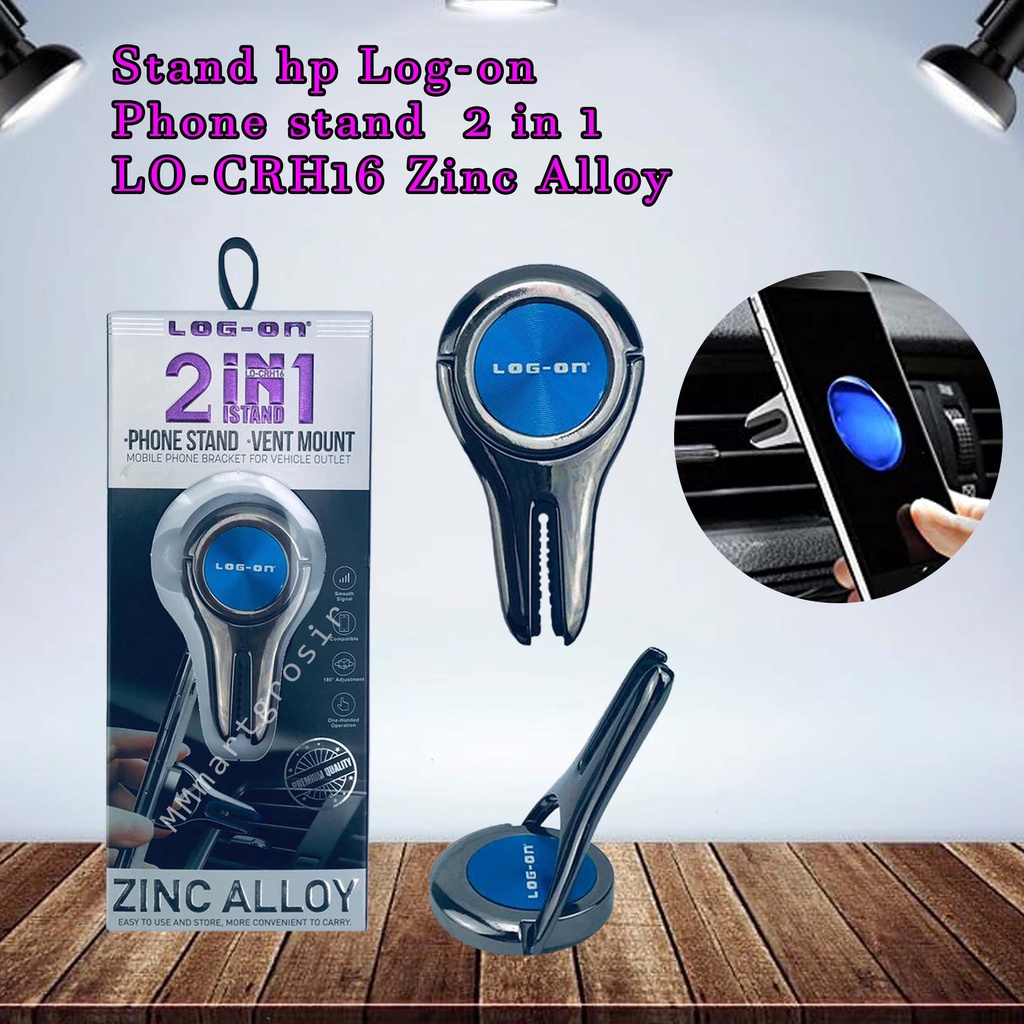 Stand hp Log-on / Phone stand / 2 in 1 / LO-CRH16 / Zinc Alloy