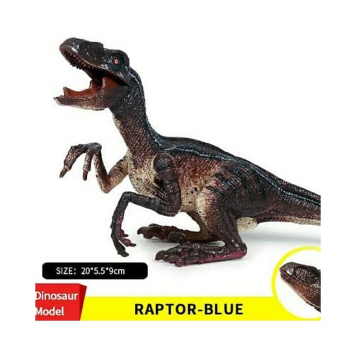 Dinosaurus Jurassic Dino World Dinosaur Raptor Velociraptor Delta Blue murah Berkualitas