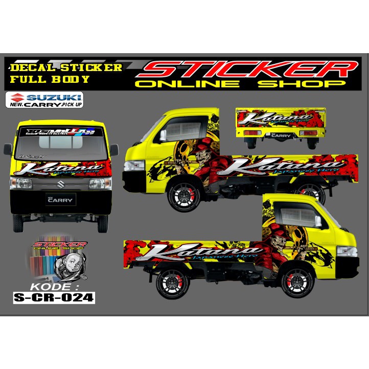 DECAL mobil carry new / pick up / dekal mobil pickup fullaminasi terbaru