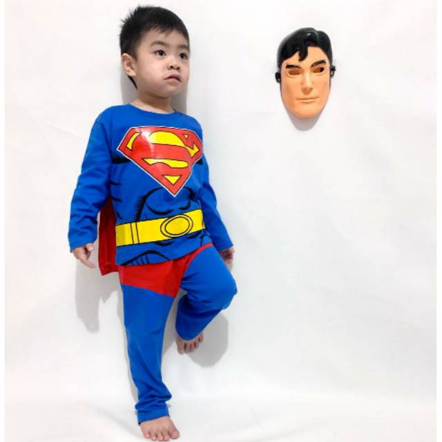 Kostum superhero anak superman / setelan anak superman superhero / baju anak superman f9