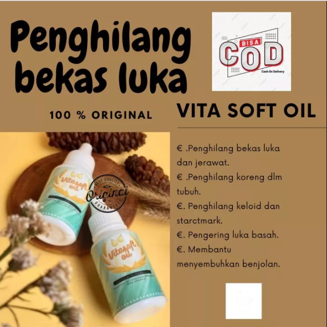 VITA SOFT OIL GLOWING PENGHILANG BEKAS LUKA KERING / BASAH, BEKAS JERAWAT, BOPENG, PELEMBAB KULIT, S