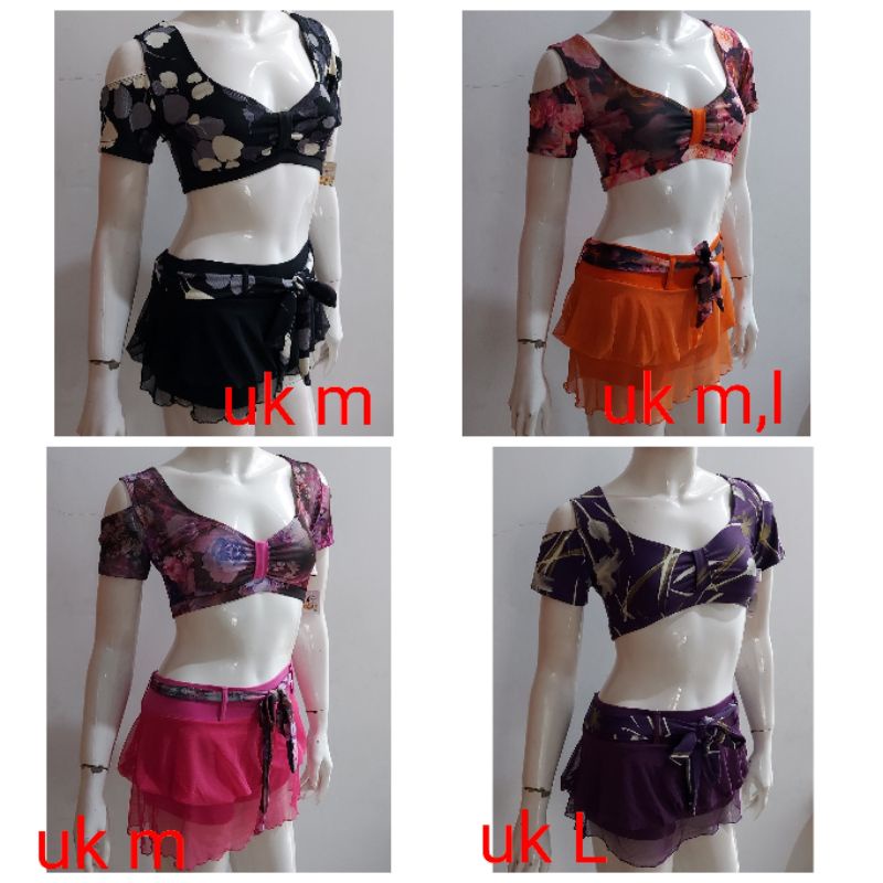 setelan rok senam baju senam wanita setelan baju senam