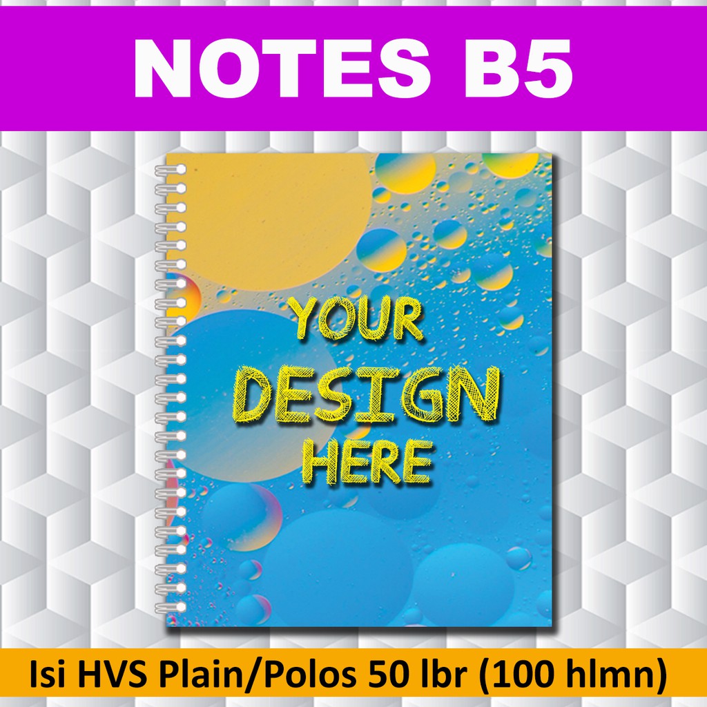 

Buku Notes B5 / Notes Custom B5 / Note Book B5 / Notes / Isi 50 lembar Polos/Plain