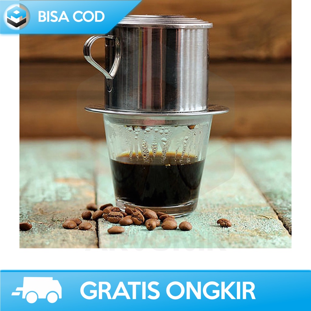 GELAS VIETNAM DRIP 7Q ONETWOCUPS LC1 ORIGINAL COFFEE FILTER STAINLESS GELAS KOPI SET MURAH