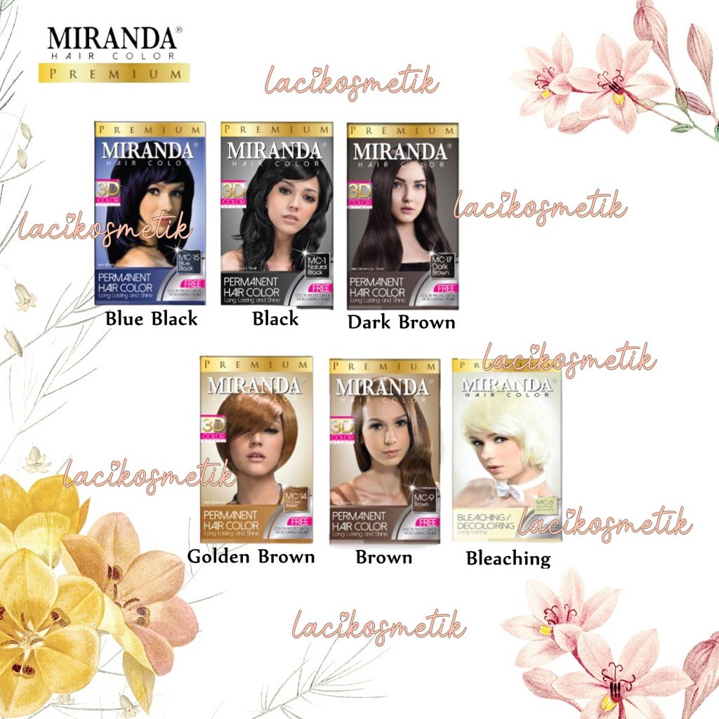 ✨LACIKOSME✨ MIRANDA PREMIUM HAIR COLOR CREAM 30ML + PEROXIDE 30ML - CAT RAMBUT