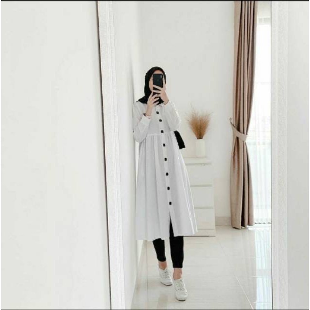 GFS AT NEDA DZULVIA TUNIK FULL KANCING BAHAN BERKUALITAS TINGGI