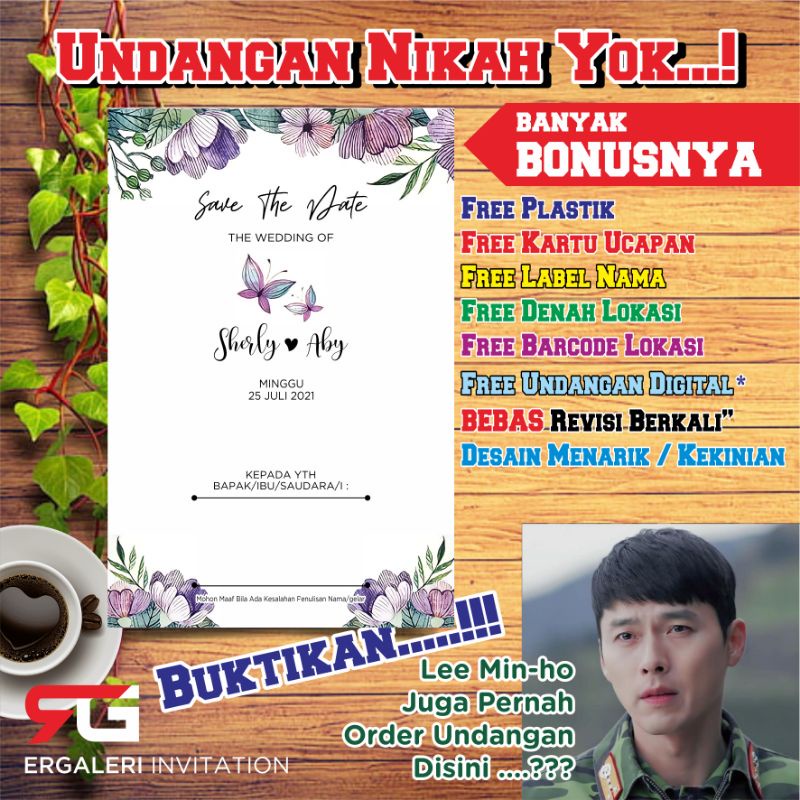 

undangan pernikahan softcover lipat 2 - RG24 Unik kekinian New